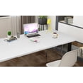 thumbnail image 2 of 4ft Folding Table, Plastic Portable Dining Table for Party Card Picnic Camping, Granite White, 2 of 2