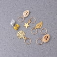 thumbnail image 2 of 80pcs Hair Braid Jewelry Multiple Pendants Soild Cuffs Leave Snowflake Shell Star Hair Decorations, 2 of 8