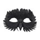 thumbnail image 2 of Máscara de Halloween, accesorios decorativos, máscara de plumas para ojos para festivales, juegos de rol. Negro, 2 of 9