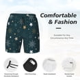 thumbnail image 3 of Naloa Christmas Snowflake Print Men Swim Trunks with Compression Liner ,Board Shorts,Men's Swim Shorts with Drawstring and Elastic Waistband-XX-Large, 3 of 6