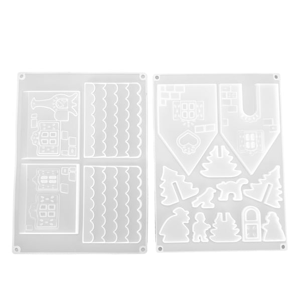 Moldes De Resina De Navidad Molde Decorativo De Silicona Para Decoración De Mesa Para Decoración De Pared ANGGREK Arte y Manualidades