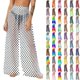 thumbnail image 1 of Pincandy Women See Through Sheer Mesh Pants Beach Swimsuit Bikini Bottom Cover up Party Club Elastic High Waist Wide Leg Pants, 1 of 7