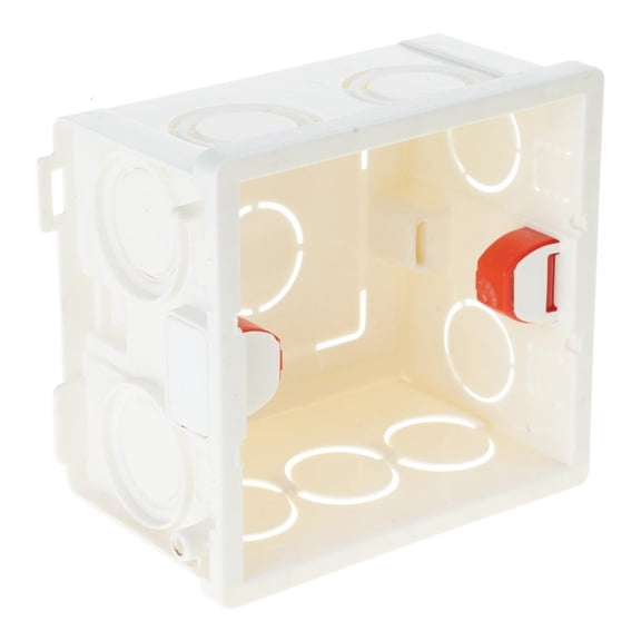 Ciwanning Recessed Outlet Mounting Box White 86 Type Wall Mounted Single Gang Junction Box Protection-Box Panel Base