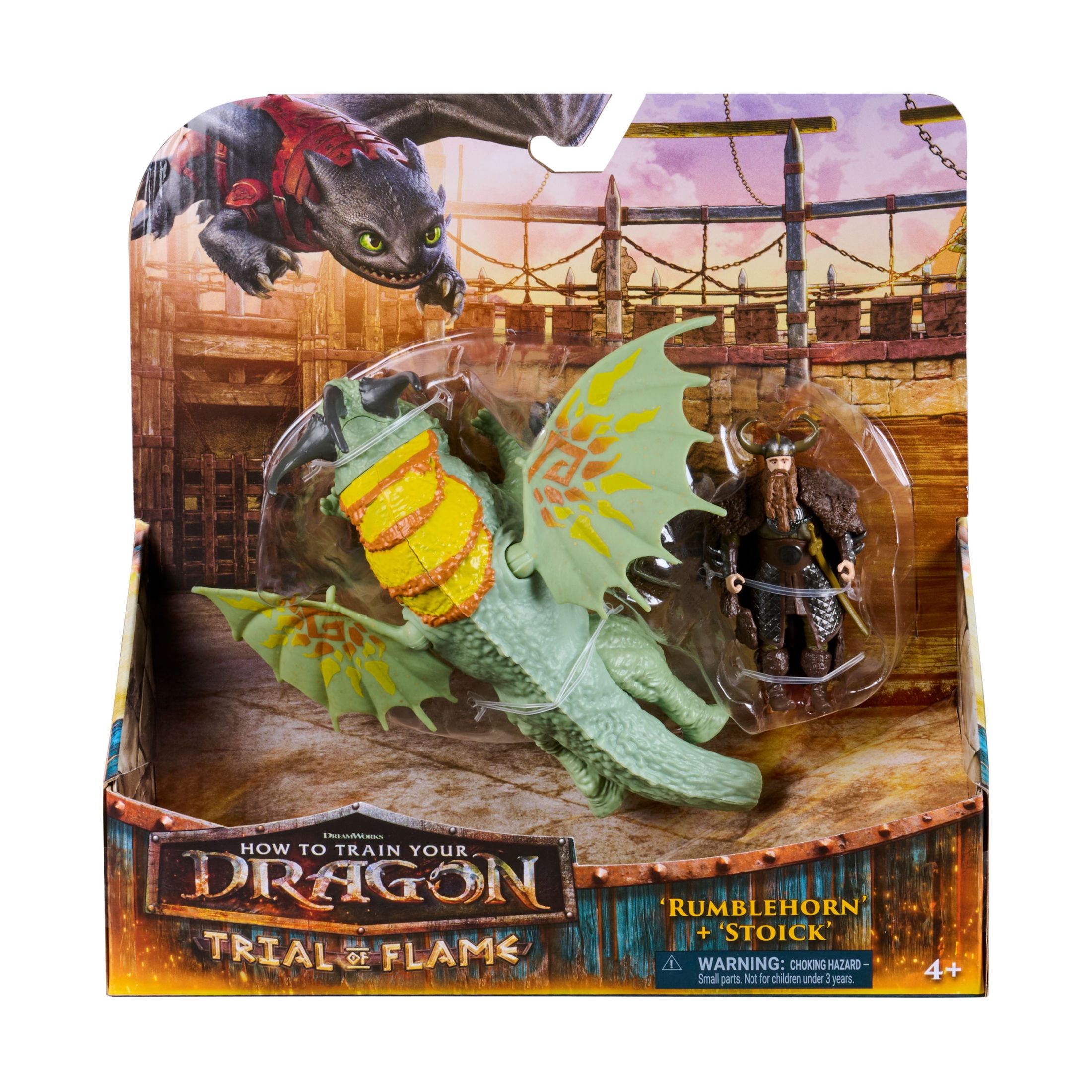 Dreamworks Dragons, How to Train Your Dragon, Rumblehorn & Stoick, Viking Duo Action Figures