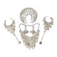 thumbnail image 2 of Conjunto de 4 joyas de boda con diseño de danza del vientre gitana, horquilla, collar y pendientes. Pendientes de clip, 2 of 8