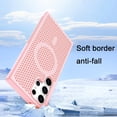 thumbnail image 6 of Magnetic Cooling Case for Samsung Galaxy S23 Ultra (Not S23), Hard PC Slim Cellular Hole Heat Dissipation Mesh Breathable Hollow Honeycomb Case for Samsung Galaxy S23 Ultra SR-Pink, 6 of 16