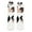White + Black, variant on Eoperou 1 Pair Adults Socks Cartoon Cat Hare Alpaca Giraffe Chick Fuzzy Fluffy Thickened Stretchy Keep Warm Coral Fleece Autumn Winter Floor Sleeping Socks for Home