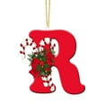 thumbnail image 2 of Adornos navideños personalizados con letras | 26 colgantes del alfabeto para decorar las fiestas | Adornos colgantes de acrílico con símbolos navideños, 2 of 3