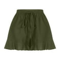 thumbnail image 5 of HUPOM High Waisted Athletic Shorts Women Women'S Shorts Shorts High Long Playing Green XXXL, 5 of 8