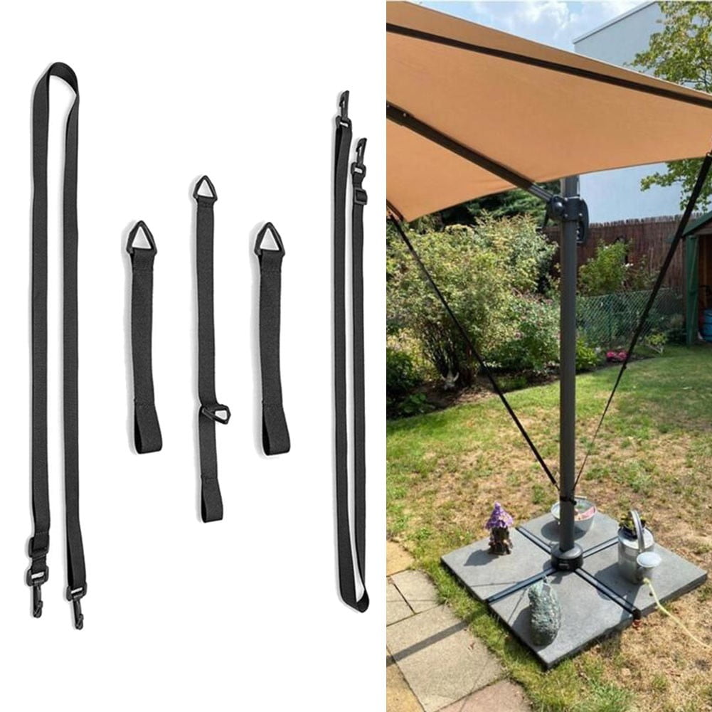 5 Pack Reusable Patio Umbrella Strap Adjustable Securing Straps for