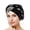 Black, variant on Chemo Cancer Head Hat Cap Ethnic Pre-Tied Twisted Braid Hair Cover Wrap Headwear