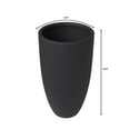 thumbnail image 5 of Leisuremod Crete Series Poly Stone Planter in Black 13.4 Dia, 23.6 High, 5 of 6