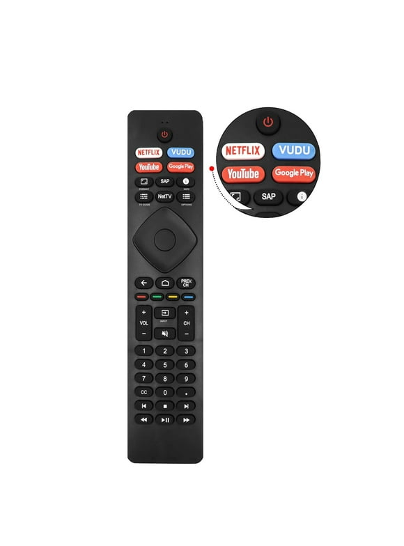 NH800UP RF402A-V14 IR Remote Control Replacement for Philips Android 4K Ultra HD Smart LED TV 43PFL5766/F7 50PFL5704/F7 55PFL5604/F7 55PFL5704/F7 65PFL5504/F7 65PFL5704/F7