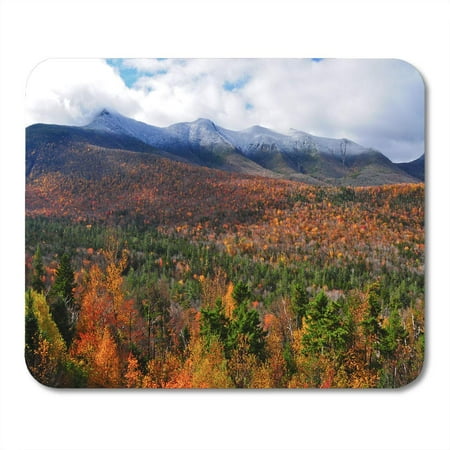 KDAGR Orange England The White Mountains of New Hampshire in Fall USA Red Landscape Mousepad Mouse Pad Mouse Mat 9x10