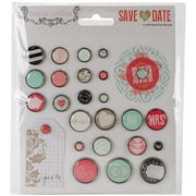 Save The Date Decorative Brads 25/pkg-