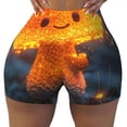 thumbnail image 2 of Uemuo Glowing Mushroom In Forest Pattern Women Workout Impact Shorts Scrunch Butt Lifting Gym Shorts Seamless Booty Biker Shorts-X-Large, 2 of 8