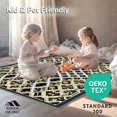thumbnail image 4 of ODIKA 8'x10' Machine Washable Non-Slip Area Rug, Geometric Floral Lattice With Interlocking Shapes And Leaf Details High Traffic Rug, Black, 218428, 4 of 7