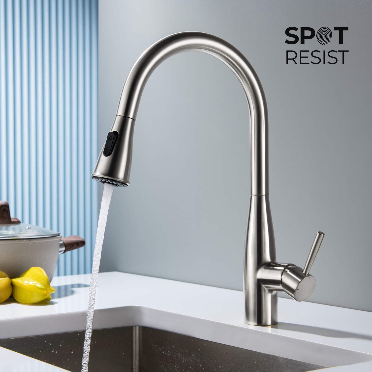 Kibi Bari-T Single Handle Pull Down Kitchen Sink Faucet