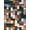 Multicolor Teal Orange Purple, Pattern 2, variant on ODIKA 4'x6' Washable Area Rug Pet Friendly, Non-Shedding Abstract Asymmetrical Vibrant Angular Motifs Large Bold Colored for Bedroom, Reading Nook