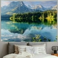 thumbnail image 2 of PRATYUS  Lake Mountain Scenery Tapestry Wall Hanging, Nature Forest Plant Trees Pictures Art Wall Tapestries Blanket for Bedroom Living Room Dorm Decor Painting, 2 of 6