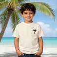 thumbnail image 2 of Sanphen Toddler Boys Tshirts Casual Breathable T-Shirts Graphic Print Crew Neck Short Sleeve Summer Outdoor Kids Tees,Size 2-3 Years,Beige, 2 of 4