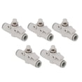thumbnail image 1 of Válvula De Conexión Rápida Recta, Válvula De Bola Neumática De PVC 5 Uds De Instalación Rápida Resistente A Alta Presión Para La Industria Para Conductos De Aire ANGGREK Push to Connect Fitting, 1 of 8