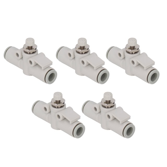 Válvula De Conexión Rápida Recta, Válvula De Bola Neumática De PVC 5 Uds De Instalación Rápida Resistente A Alta Presión Para La Industria Para Conductos De Aire ANGGREK Push to Connect Fitting