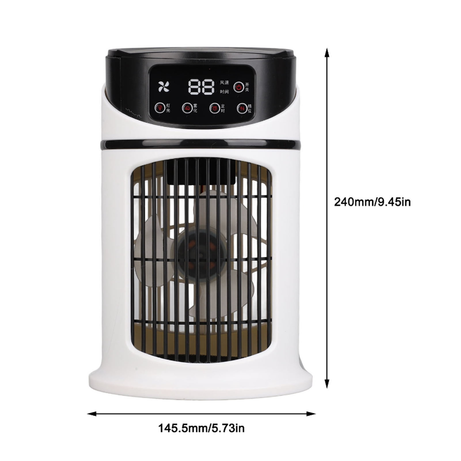 Yajisi Portable Mini Air Conditioner Mobile Multifunction Evaporative Space Cooler Fan with 300ml Water Tank (10.14 oz), Personal Water Cooling System for Office Desk, Home Bedroom, and Dorm Room