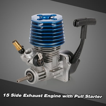 2.49CC 15 Side Exhaust Hand Pull Starter Engine for 1/8 1/10 RC Off-Road Buggy Monster Truck On-Road Racing