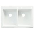 thumbnail image 4 of Transolid Radius 33in x 22in silQ Granite Drop-in Double Bowl Kitchen Sink with 3 CDE Faucet Holes, In Espresso, 4 of 5