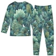 thumbnail image 2 of FORMRS Kids Pajama Set Cotton Long Sleeve Top and Pants 2-Piece Lounge Sleepwear, Sizes 18M-8Y, Green Forest Pattern, 2 of 6