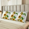 thumbnail image 6 of Gaeub Plump Sunflower And Sketch Printed Long Body Pillowcase Envelope Closure 1 Pack Wrinkle for Night Sweats - 20x54 in, 6 of 8