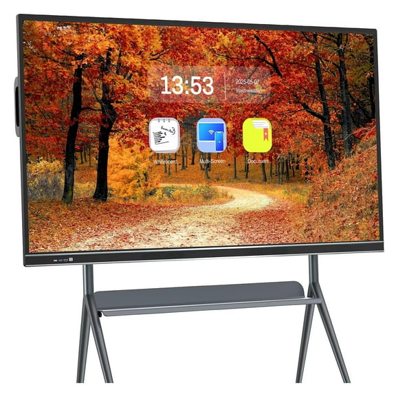 JYXCN Smart Board 75 Inch Interactive Whiteboard, 4K All-in-One Touch Screen Computer with Dual System & Cloud Sharing Perfect for Classroom, Office & Presentations​