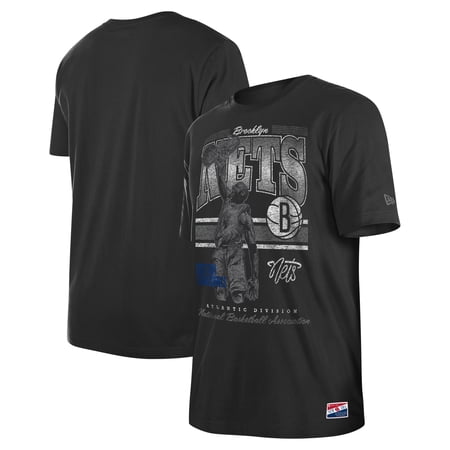 Men s New Era Black Brooklyn Nets Enzyme Wash Oversized T-Shirt