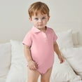 thumbnail image 3 of 3-Pack Baby Clothes Baby Boys Gentleman Clothes Comfortable Polo Backed Onesie Pajamas Baby Clothing 3 Months, 3 of 8