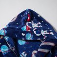 thumbnail image 4 of Paokuoon Kids Pajamas Flannel Robe Toddler Soft Hooded Cartoon Printed Fall Winter Printing Sleepwear for 2-13 Years, 4 of 6
