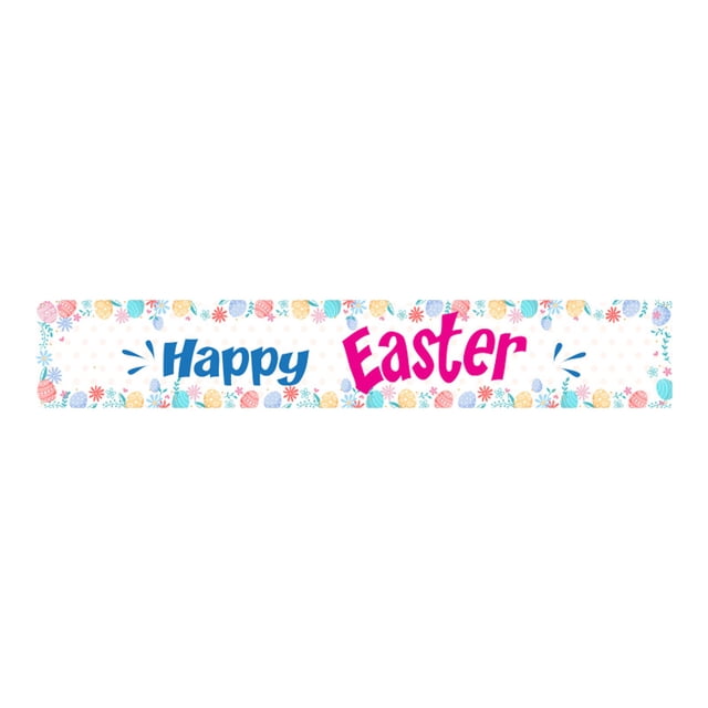Dsscvnef Easter Banner Spring Decorations Bunny Egg Patterns Hanging Flags Outdoor Patio Festive Supplies for Holiday Party