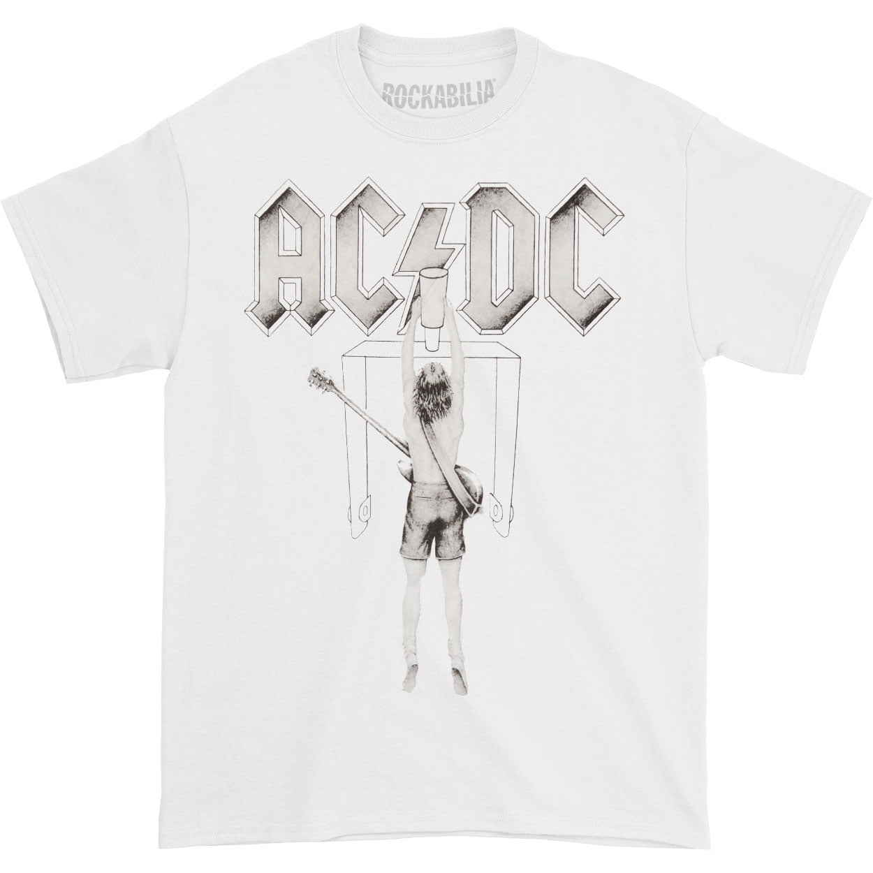 ac dc white t shirt