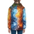 thumbnail image 6 of Naloa Red And Blue Flame Waves Teenage Zipper Hoodie, Long Sleeve Zip Up Hoodies Casual Jackets Tops for 7-12 Years-Small, 6 of 6