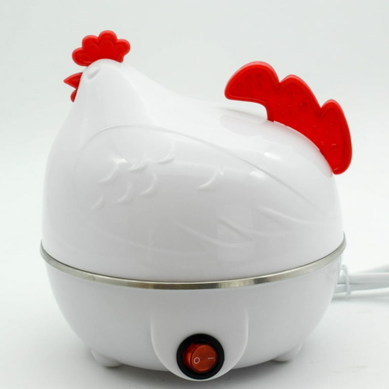 Rooster shape Electric Egg Cooker Boiler 7 Eggs Hard Boiled w/ Steamer  Auto-Off