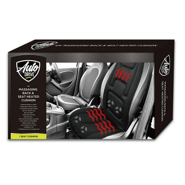 AutoDrive 12V Heated Seat Massage Cushion