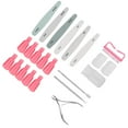 thumbnail image 3 of Nail Art Remover Remove Fingernail Cover 13Pcs Nail Remover Tools Set Polishing Strip Wipe Paper Dead Skin Scissors Household Kit, 3 of 8