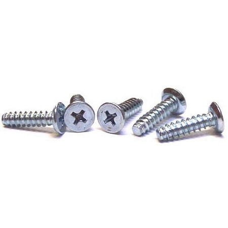 #12 x 1/2" Type B Self-Tapping Screws / Phillips / Flat Undercut Head / Steel / Zinc - 8000 Piece Carton