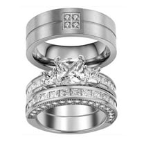 ringheart Matching Rings His and Her Wedding Rings Couple Rings AAA Cz Wedding Ring Sets for Men and Women Engagement ring