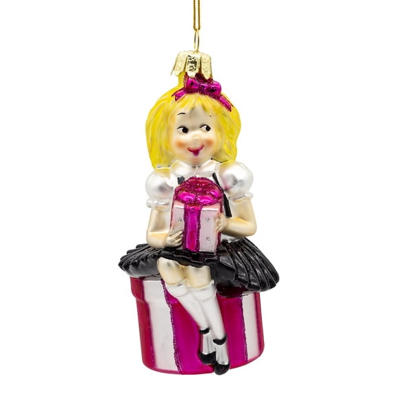 Eloise At The Plaza Glass Ornament