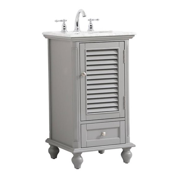 19 inch single bathroom vanity in grey