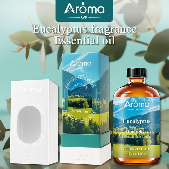 AromaLya 120ml Eucalyptus Scented Oil with Protective Case, Home Air Care Set