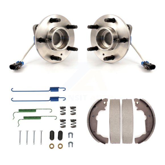Transit Auto Kit de Frein Arrière à Tambour et Matériel et Roulement de Moyeu de Roue pour Voiture 2001-2005 Pontiac Aztek AWD - Côté Gauche Droit (Conducteur Passager) K7D-100878