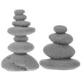 thumbnail image 1 of 2pcs Garden Patio Landscape Stone Decoration Stacked Stone Sand Table Ornaments, 1 of 4