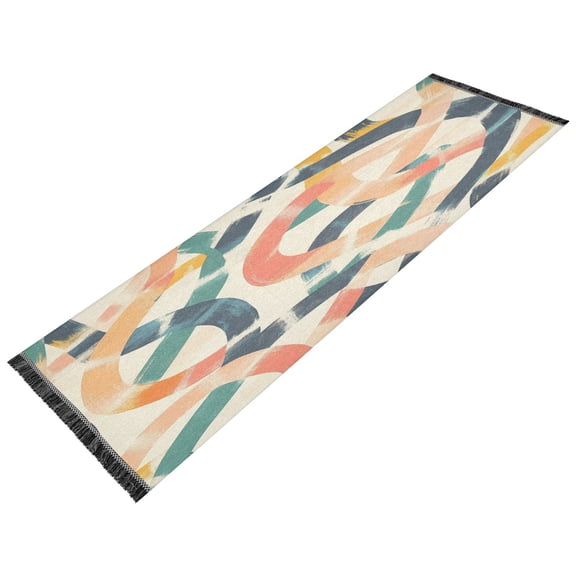 Runner Rug Classical Design Colorfull Line Pattern Style Pattern 72x23.5 indoor Washable Runner Rug